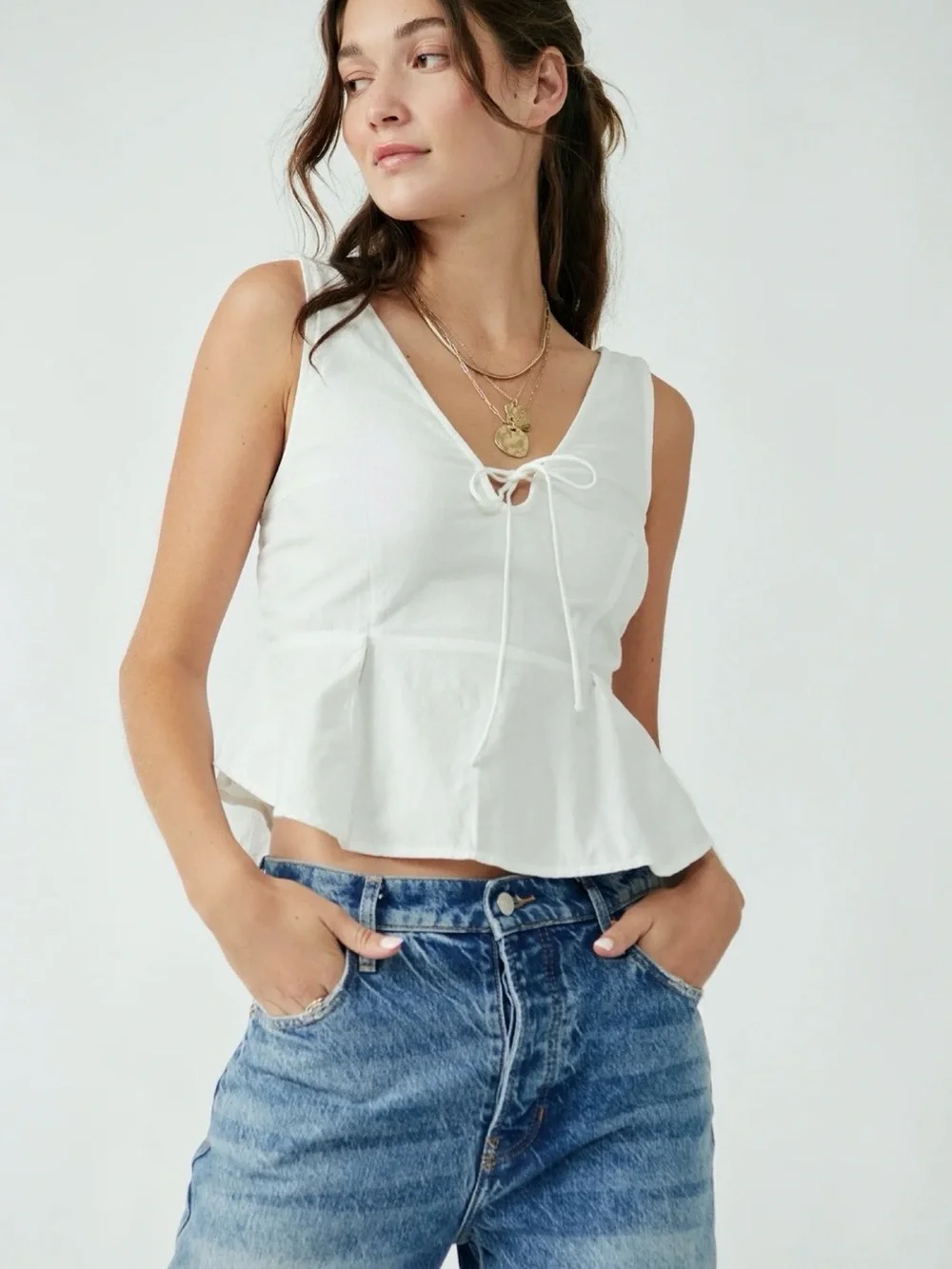 Free People Optic White Mika Tank small